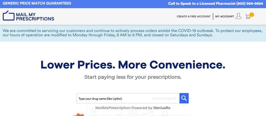 E-Commerce Healthcare Website Design (MailMyPrescriptions) - ColorWhistle