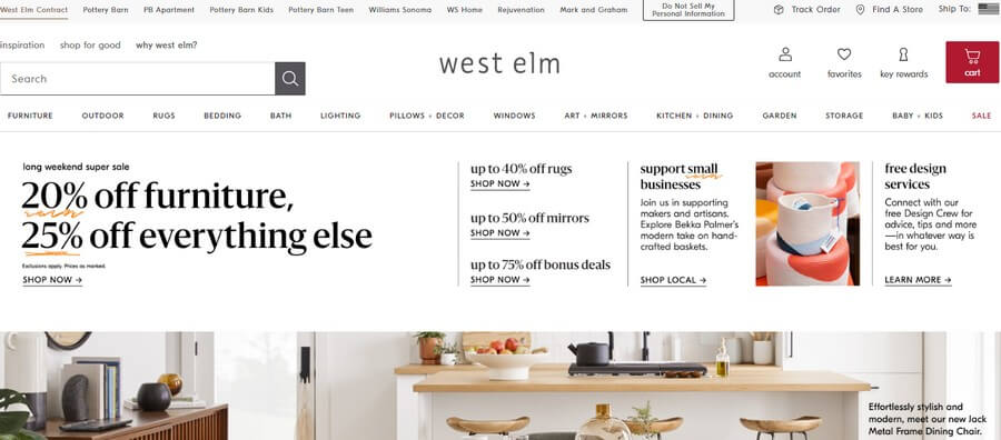 E-Commerce Marketplace Website Design Ideas (West Elam) - ColorWhistle