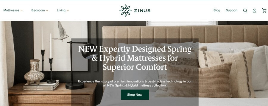 E-Commerce Marketplace Website Design Ideas (Zinus) - ColorWhistle