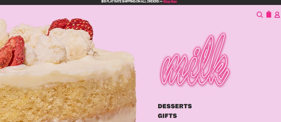 E-Commerce Marketplace Website Design Ideas (Milkbar) - ColorWhistle