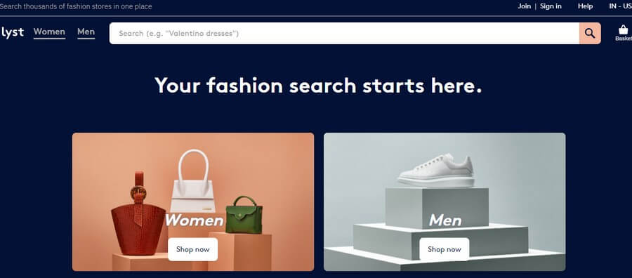 E-Commerce Marketplace Website Design Ideas (Lyst) - ColorWhistle