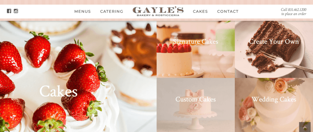 Bakery Website Design Ideas and Inspirations (Gayle’s Bakery) - ColorWhistle
