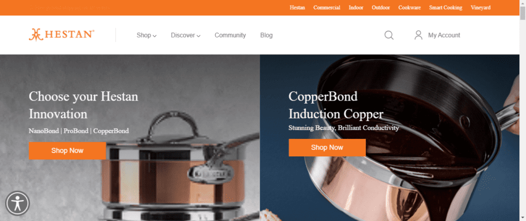 Successful Online Kitchenware Store Website’s Inspiration (Hestan) - ColorWhistle