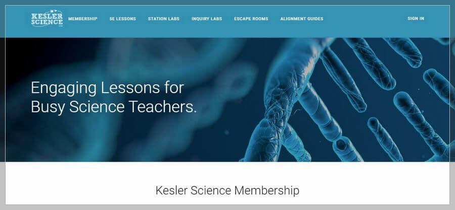 Membership Website Design Ideas and Inspirations (KeslerScience) - ColorWhistle