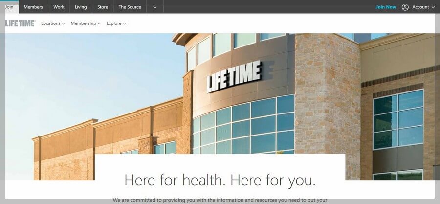 Membership Website Design Ideas and Inspirations (LifeTime) - ColorWhistle