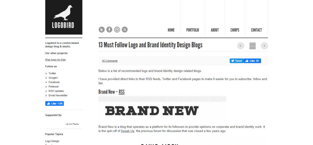 Web Design Blogs for Every Designers (Logo Bird) - ColorWhistle