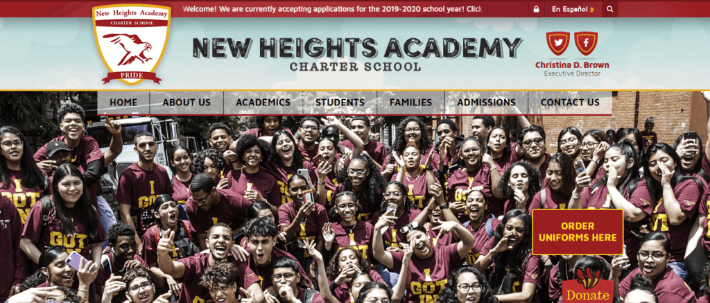 Charter School Websites in New York, USA (New Heights) - ColorWhistle