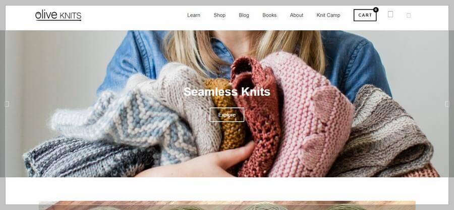 Membership Website Design Ideas and Inspirations (OliveKnits) - ColorWhistle
