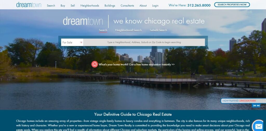 Real Estate Website Design Ideas and Examples (Dreamtown) - ColorWhistle