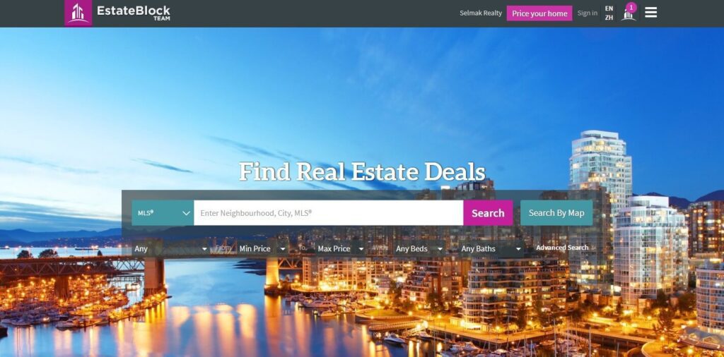 Real Estate Website Design Ideas and Examples (EstateBlock) - ColorWhistle