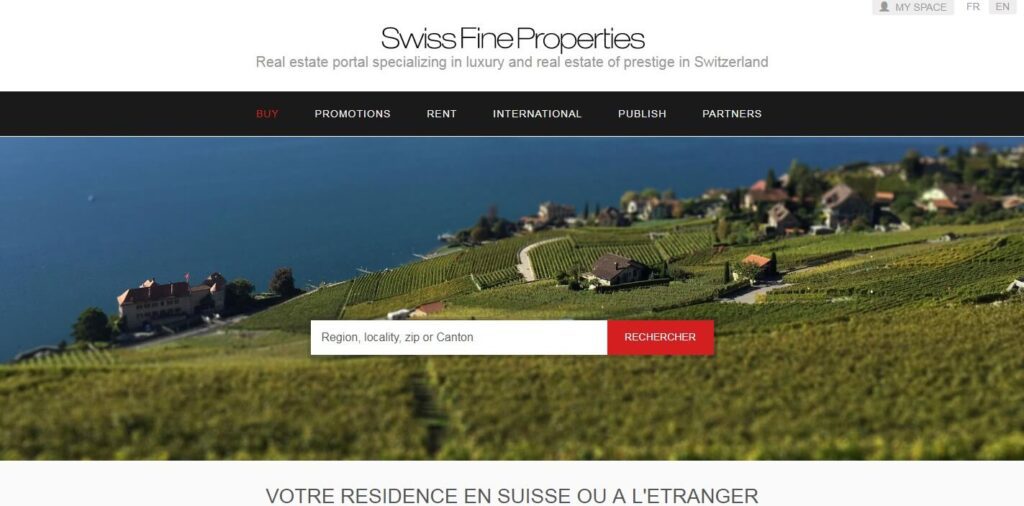 Real Estate Website Design Ideas and Examples (SwissFine) - ColorWhistle