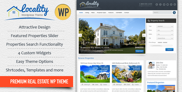 Real Estate WordPress Themes (Locality) - ColorWhistle
