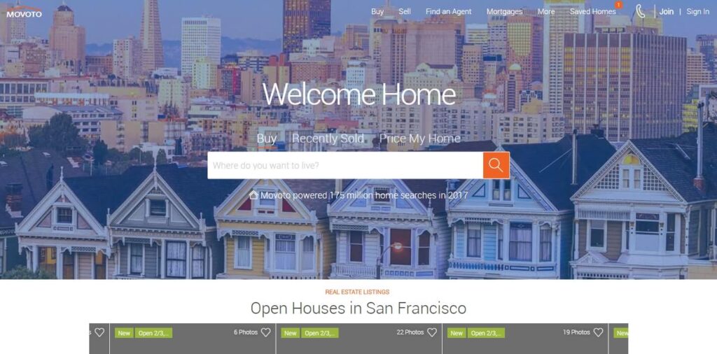Real Estate Website Design Ideas and Examples (Movoto) - ColorWhistle