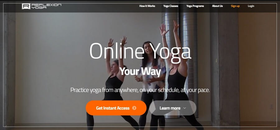 Membership Website Design Ideas and Inspirations (Reflexion Yogo) - ColorWhistle