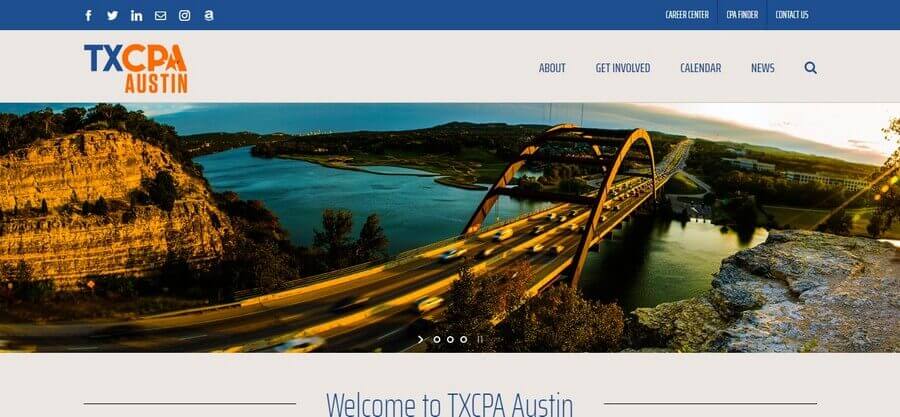 Website Design Ideas, Examples and Inspirations for Small Business (TXCPA) - ColorWhistle
