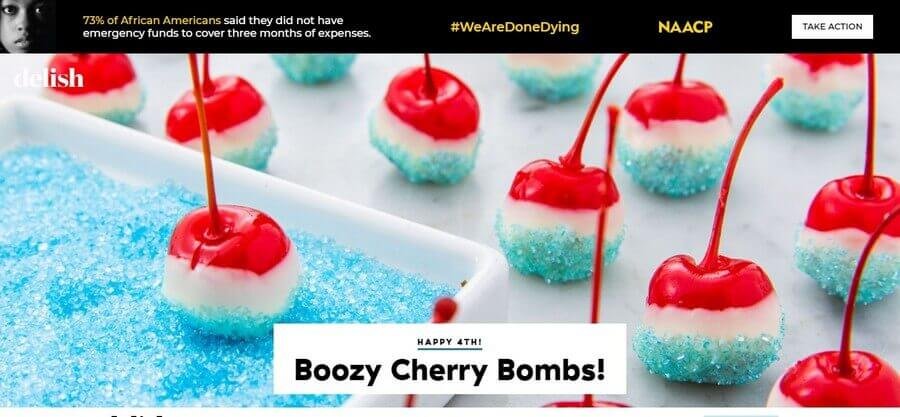 Cooking Website Design Ideas (Delish) - ColorWhistle