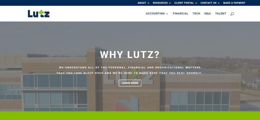 Accounting Website Design Ideas (Lutz) - ColorWhistle