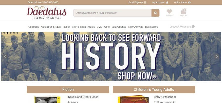 Book Store Website Design Ideas (Daedalus) - ColorWhistle