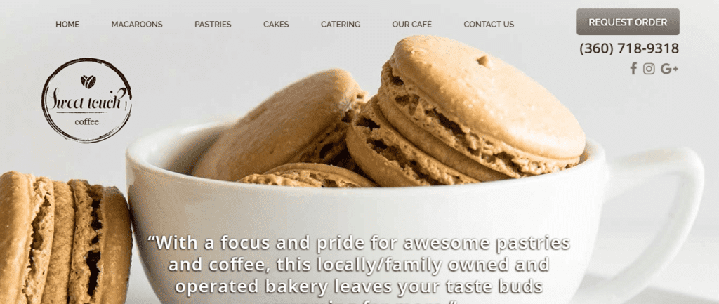 Bakery Website Design Ideas and Inspirations (Sweet touch bakery) - ColorWhistle