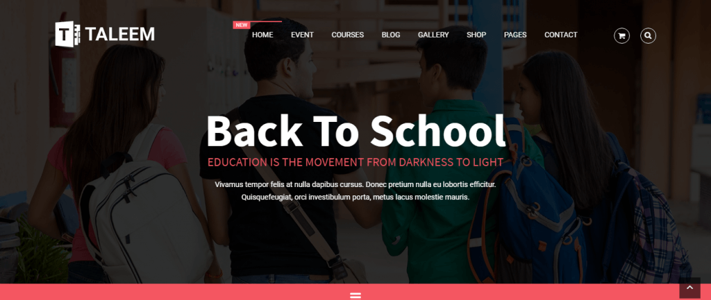 School Website Design Ideas And Inspirations (Taleem) - ColorWhistle