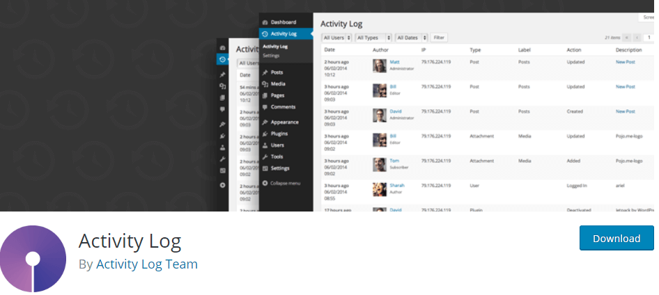 WordPress Digital Marketing Plugins
(Activity Log) - ColorWhistle