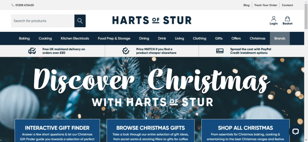 Successful Online Kitchenware Store Website’s Inspiration (Harts of Stur) - ColorWhistle
