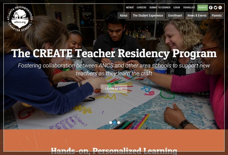 Charter School Website Ideas And Inspirations From USA (Atlanta Charter School) - ColorWhistle