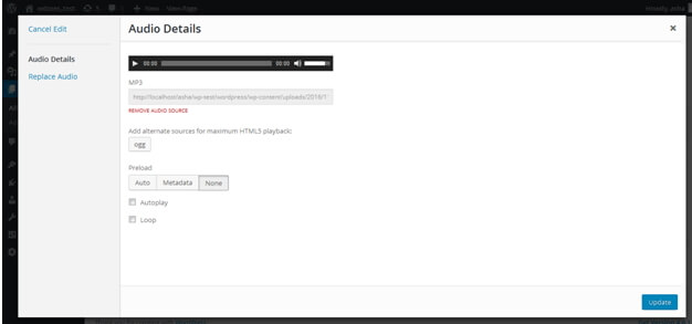 How to add audio file to the WordPress website (dd audio clips – Method -1 Step 5 ) - ColorWhistle