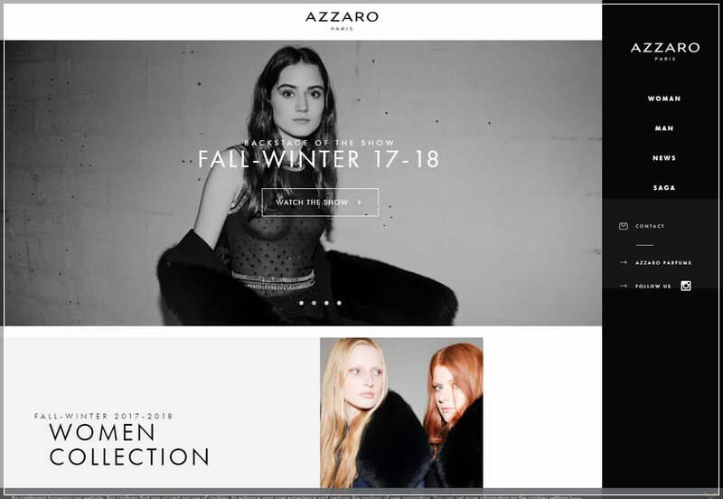 Fashion Web Design Ideas and Inspiration (Azzaro) - ColorWhistle
