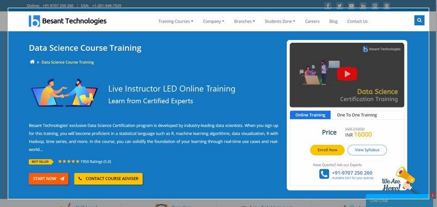 Online Training Website Design Ideas and Inspirations (Data Science Training -9) - ColorWhistle