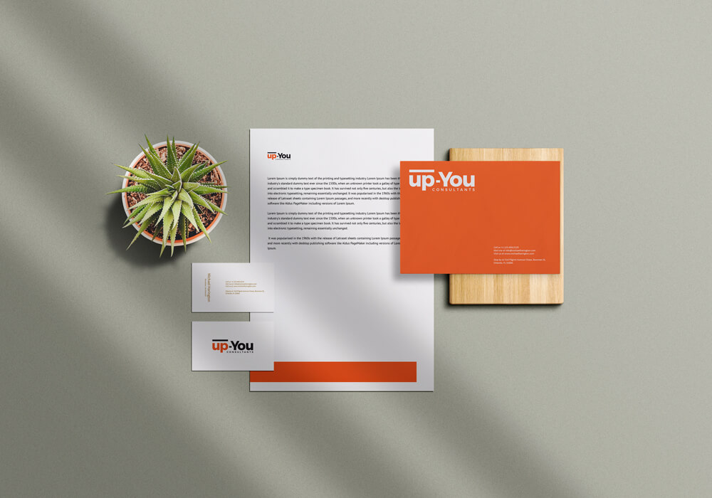 Branding / Rebranding Visualization with UseCases -Office Magazine Rebranding for an Enterprise Consultant Client (UpYou) - ColorWhistle