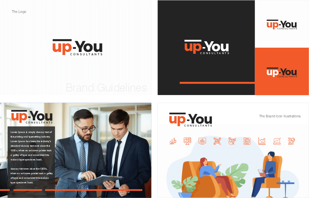 Branding Guidelines for an Enterprise Consultant Client (UpYou) - ColorWhistle