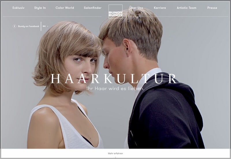 Fashion Web Design Ideas and Inspirations (haarkultur) - ColorWhistle