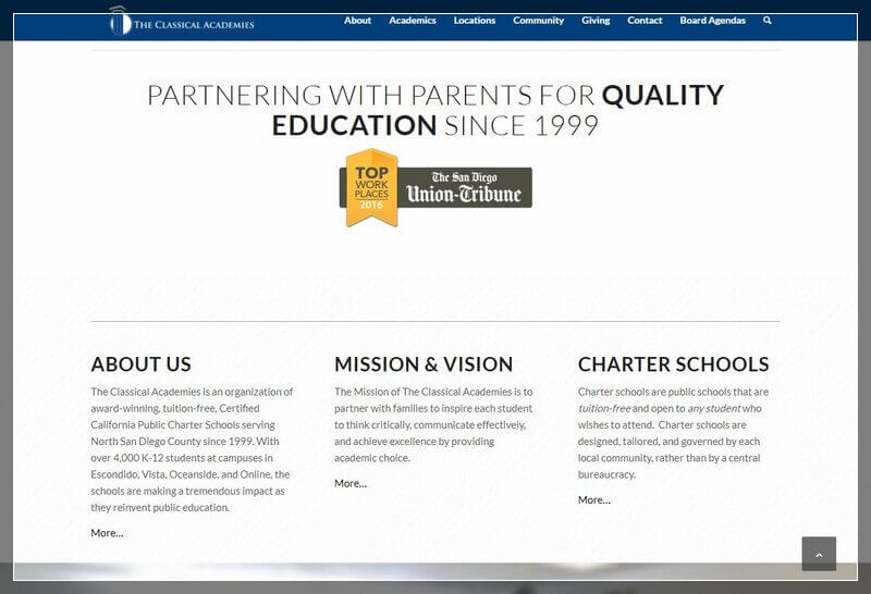 Charter School Website Ideas And Inspirations From USA (Dearborn Elementary ) - ColorWhistle