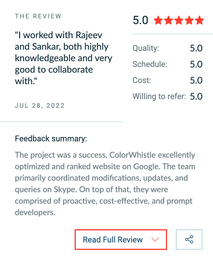 Our Ratings are Always Top Notch - ColorWhistle