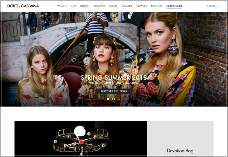 Fashion Web Design Ideas and Inspirations ( dolce) - ColorWhistle