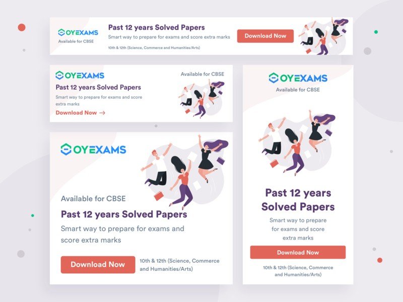 Online Education Google Display Ads Design Ideas. (OyExams) - ColorWhistle