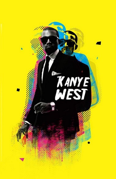 Combining Illustrations and Photographs Design Ideas (KanyeWest) - ColorWhistle