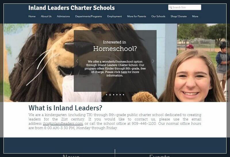 Charter School Website Ideas And Inspirations From USA (Inland Leaders Charter School) - ColorWhistle