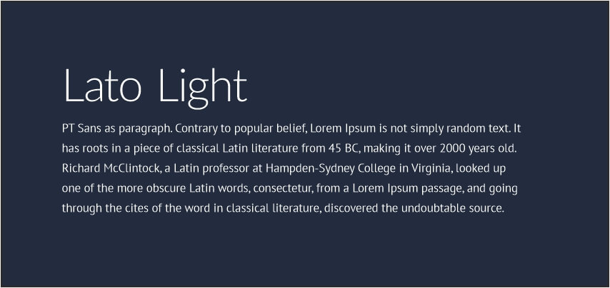 Font Combinations, Modern Font Pairings (LatoLight) - ColorWhistle 