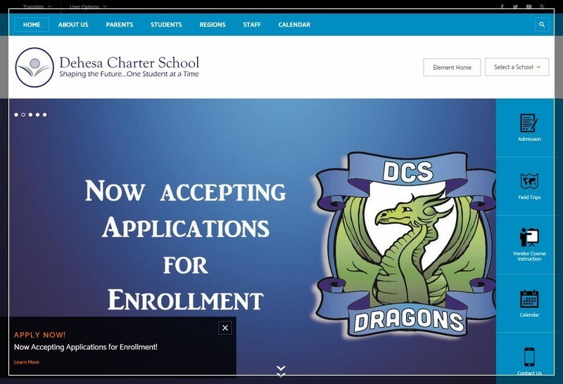 Charter School Website Ideas And Inspirations From USA (Dehesa Charter School) - ColorWhistle