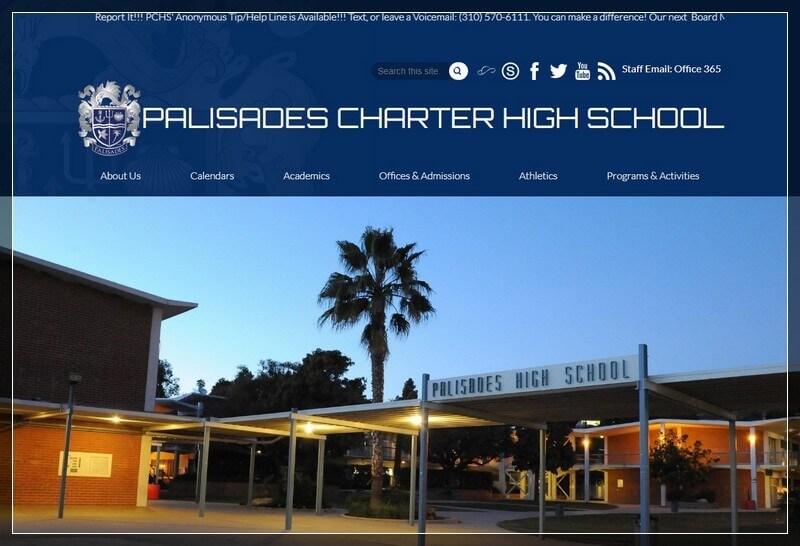Charter School Website Ideas And Inspirations From USA (Palisades Charter School) - ColorWhistle