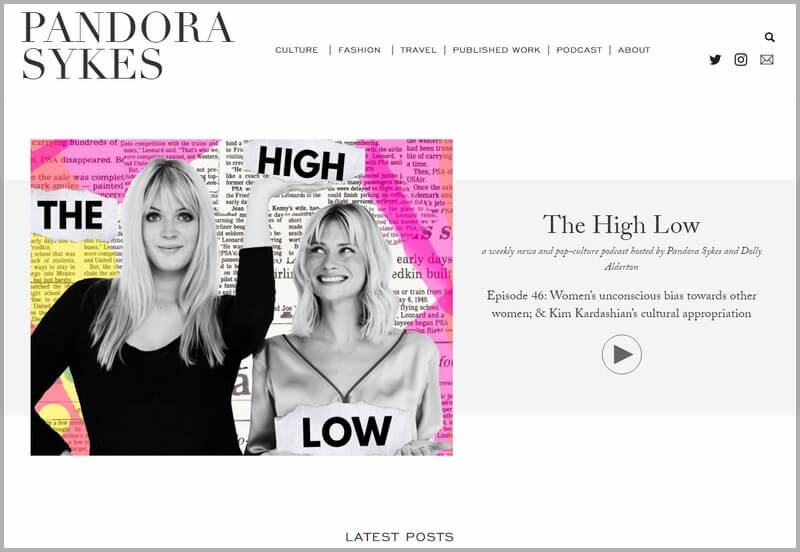 Fashion Web Design Ideas and Inspirations (pandora sykes) - ColorWhistle