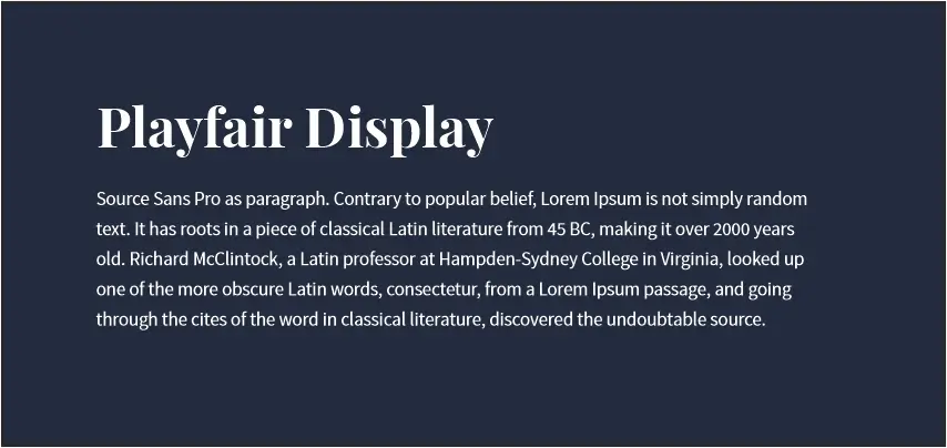 Font Combinations, Modern Font Pairings (Playfair Display) - ColorWhistle 