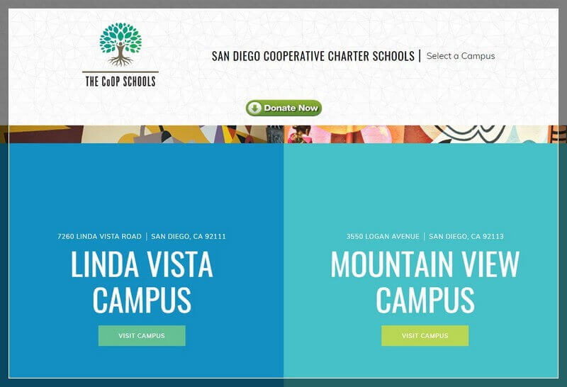 Charter School Website Ideas And Inspirations From USA (CoopSchools) - ColorWhistle