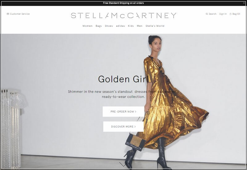 Fashion Web Design Ideas and Inspirations ( stellamcartney) - ColorWhistle