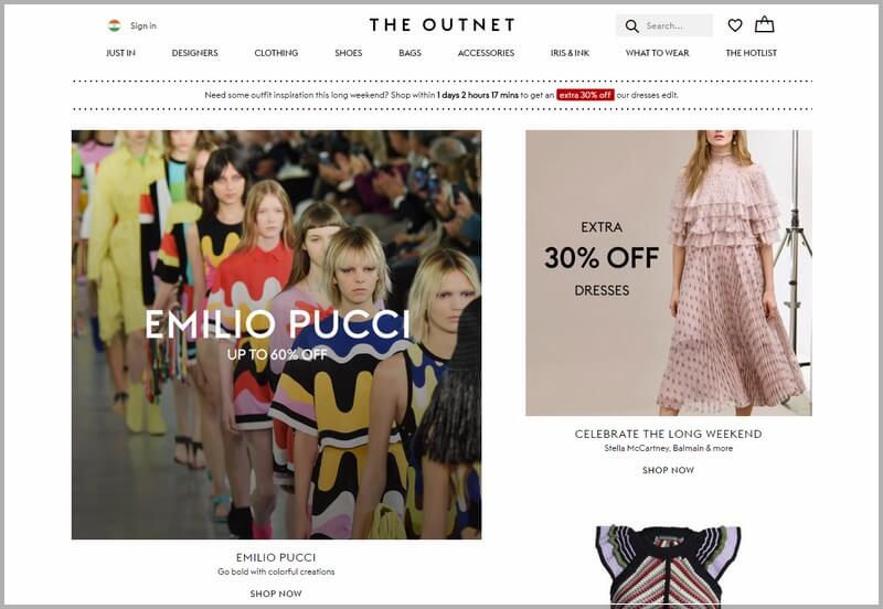 Fashion Web Design Ideas and Inspirations (outnet) - ColorWhistle