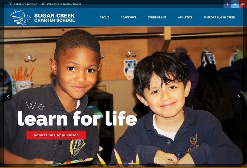 Charter School Website Ideas And Inspirations From USA (SugarCreek) - ColorWhistle