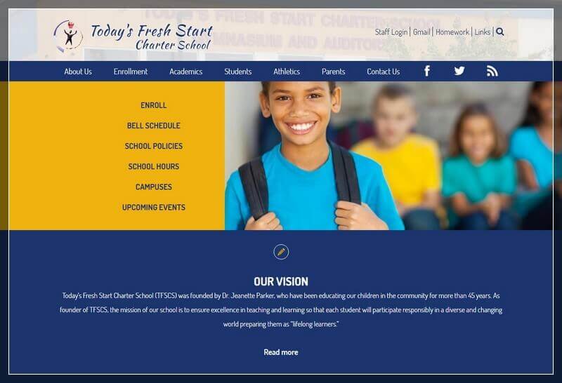 Charter School Website Ideas And Inspirations From USA (Today's Fresh) - ColorWhistle