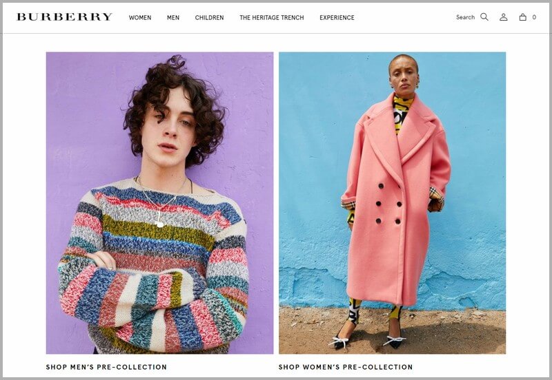 Fashion Web Design Ideas and Inspirations (burburry) - ColorWhistle